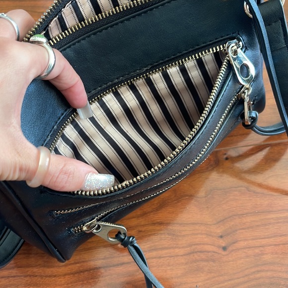 COPY - Black Vegan Leather Crossbody Bag Purse with Gold Hardware - Picture 13 of 15